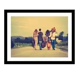 Glass picture w/frame hippie venner Homefactory