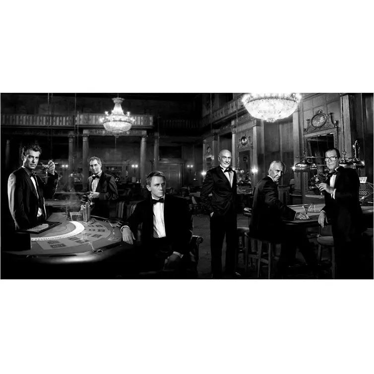 Glass picture All James Bond actors Homefactory