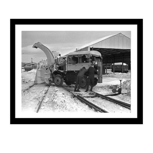 Glass picture w/frame snøfreser - -Homefactory -Nordstrand Møbler og Interiør