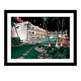 Glass picture w/frame Garden Motell Homefactory