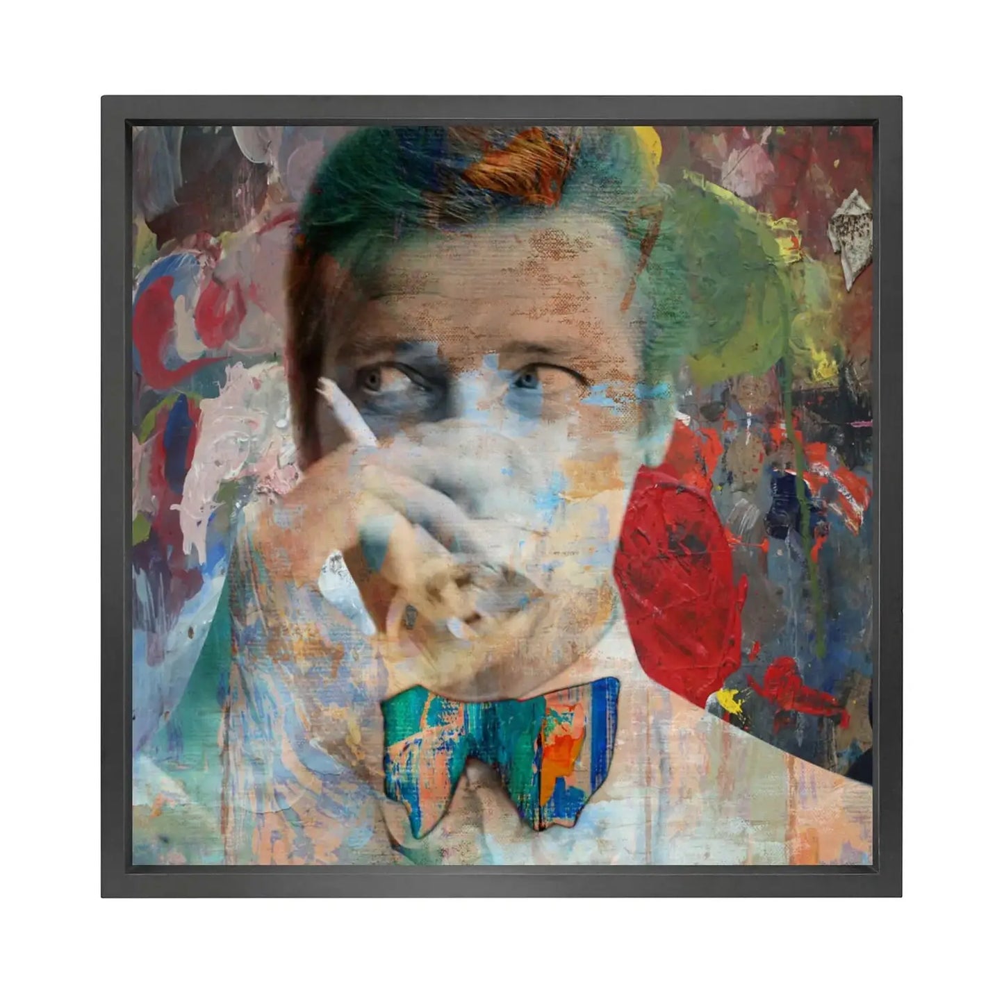 Canvas picture black frame Roger Moore Homefactory