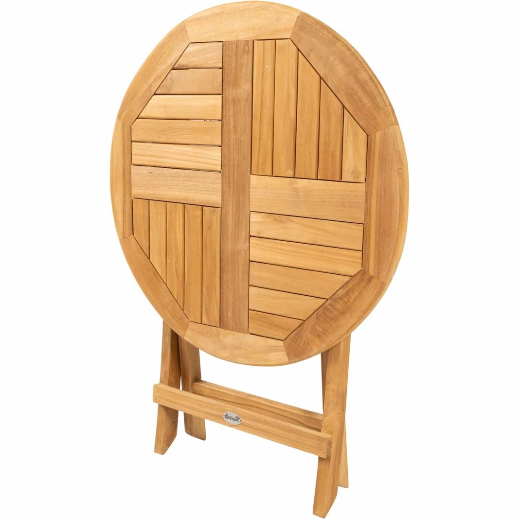 Skagen sammenleggbart kafébord Ø70 teak - Sofabord-Hartman -Nordstrand Møbler og Interiør