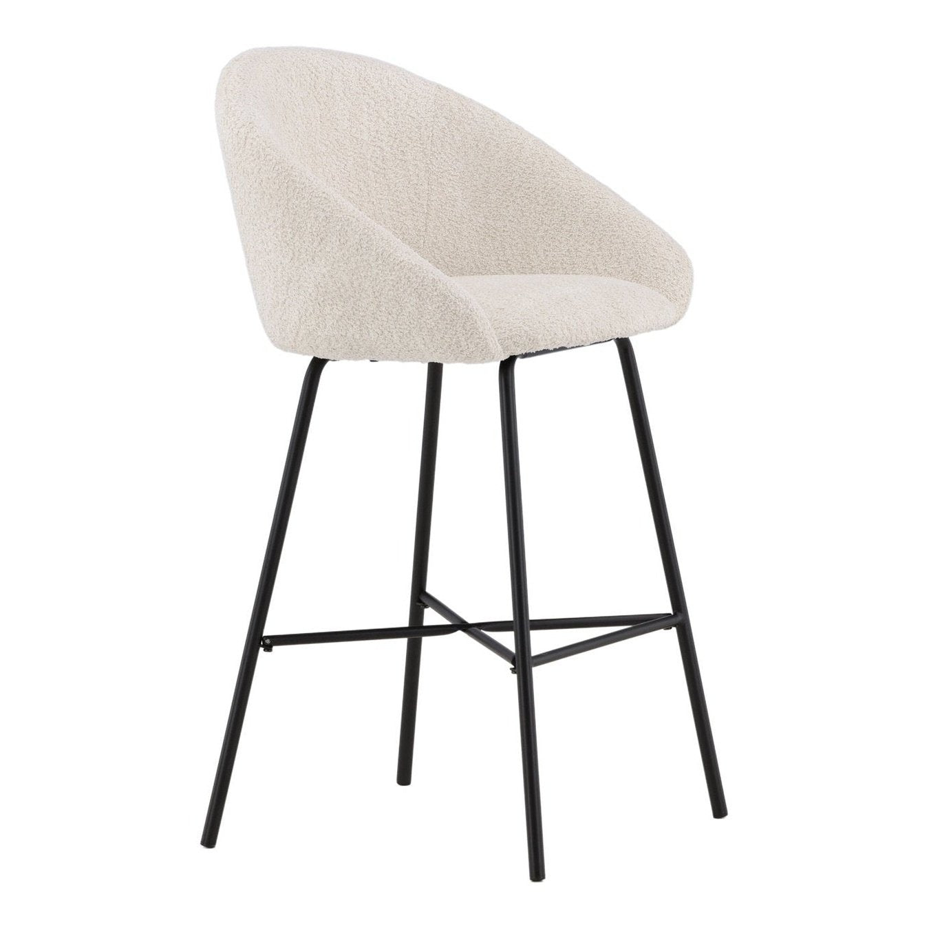 Velvet barstol hvit
