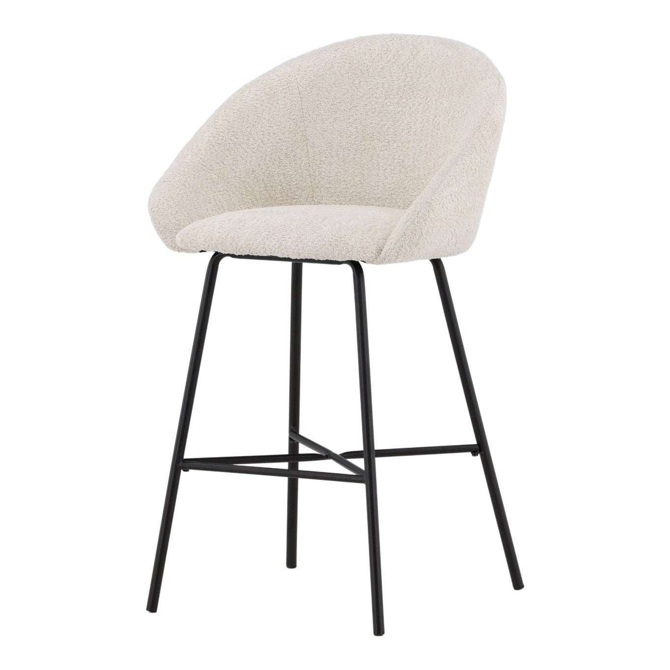 Velvet barstol hvit
