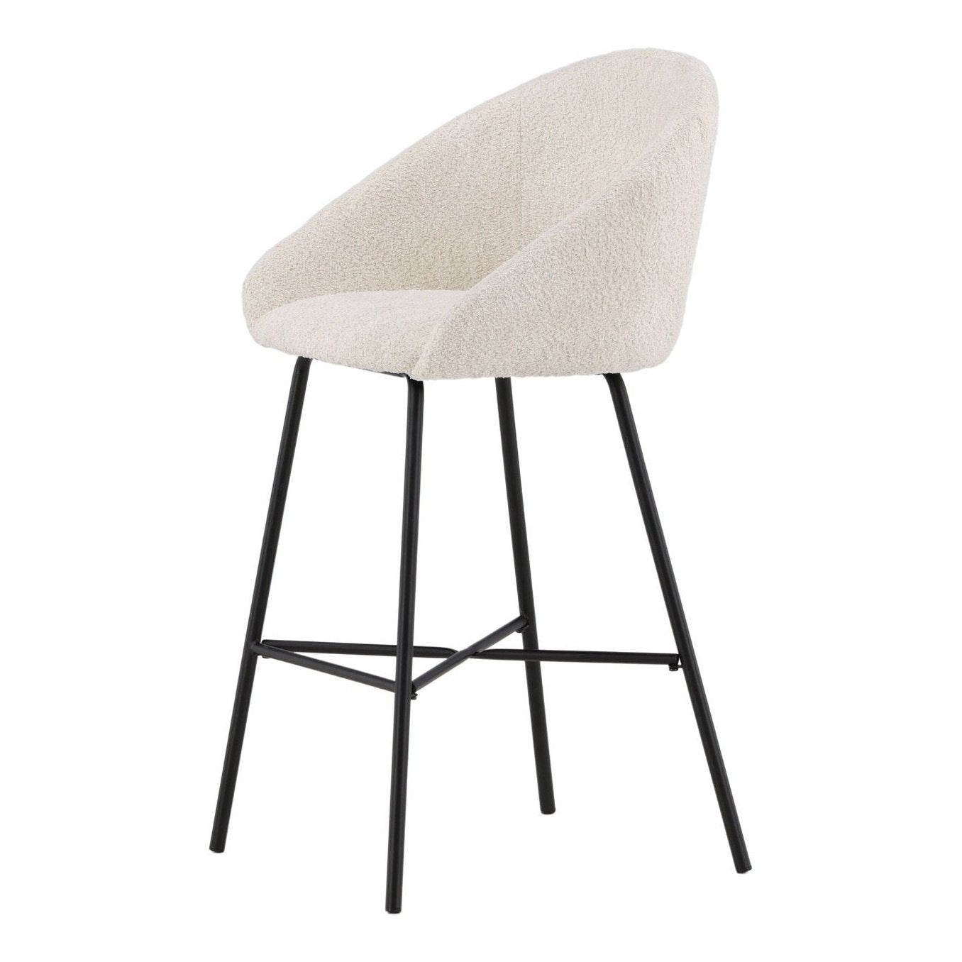 Velvet barstol hvit