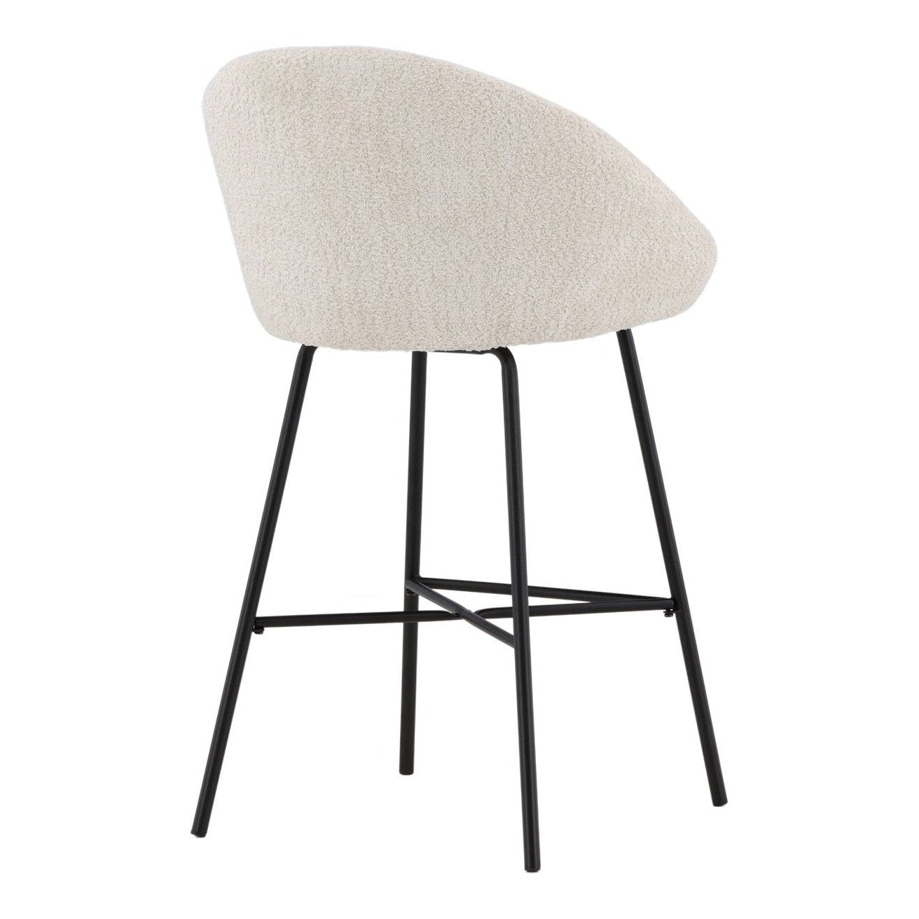 Velvet barstol hvit