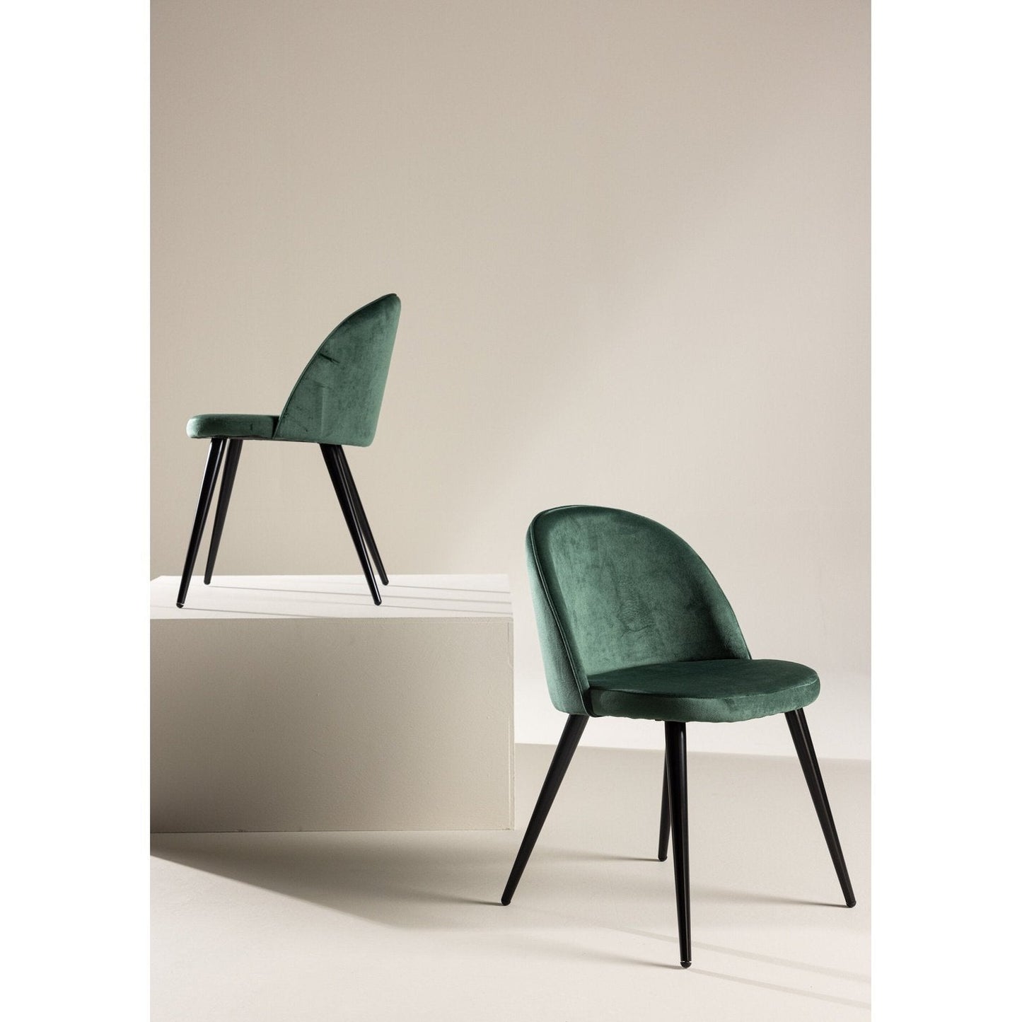 Velvet spisestol 1-pakk (Outletvare)