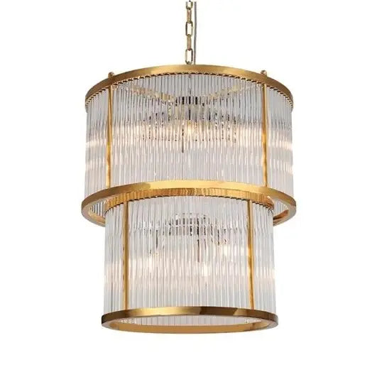 Taklampe Corona Brass clear glass Homefactory