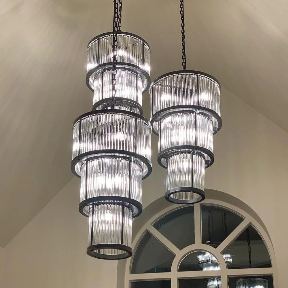 Taklampe Corona black D38 trippel