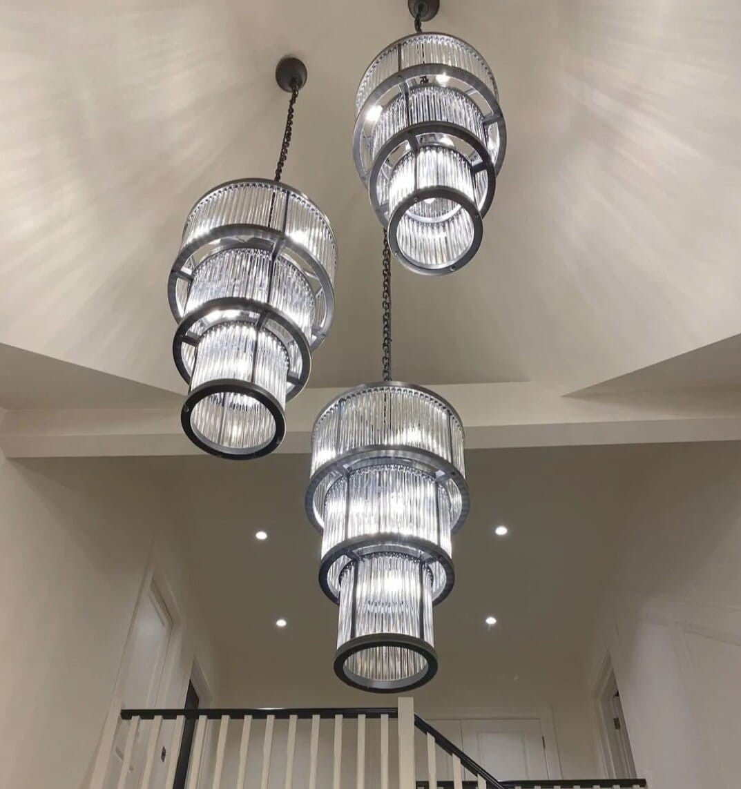 Taklampe Corona black D38 trippel