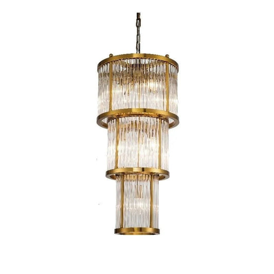 Taklampe Corona Brass clear glass Homefactory