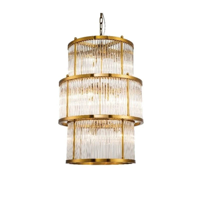 Taklampe Corona Brass clear glass Homefactory