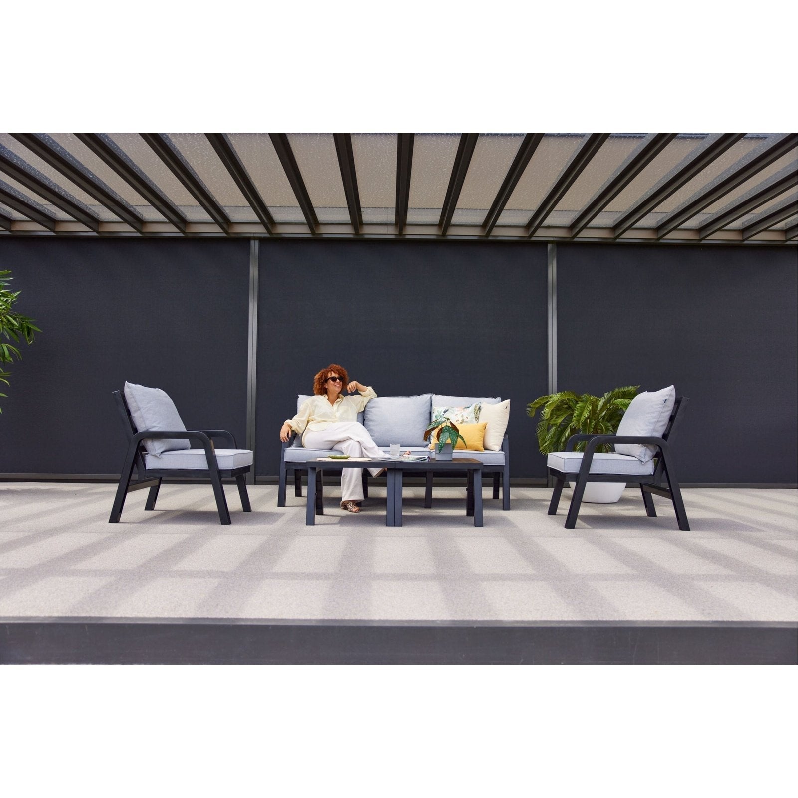 IBIZA 3-Seater Lounge Set with 2 tables - -Nordstrand Møbler og Interiør -Nordstrand Møbler og Interiør