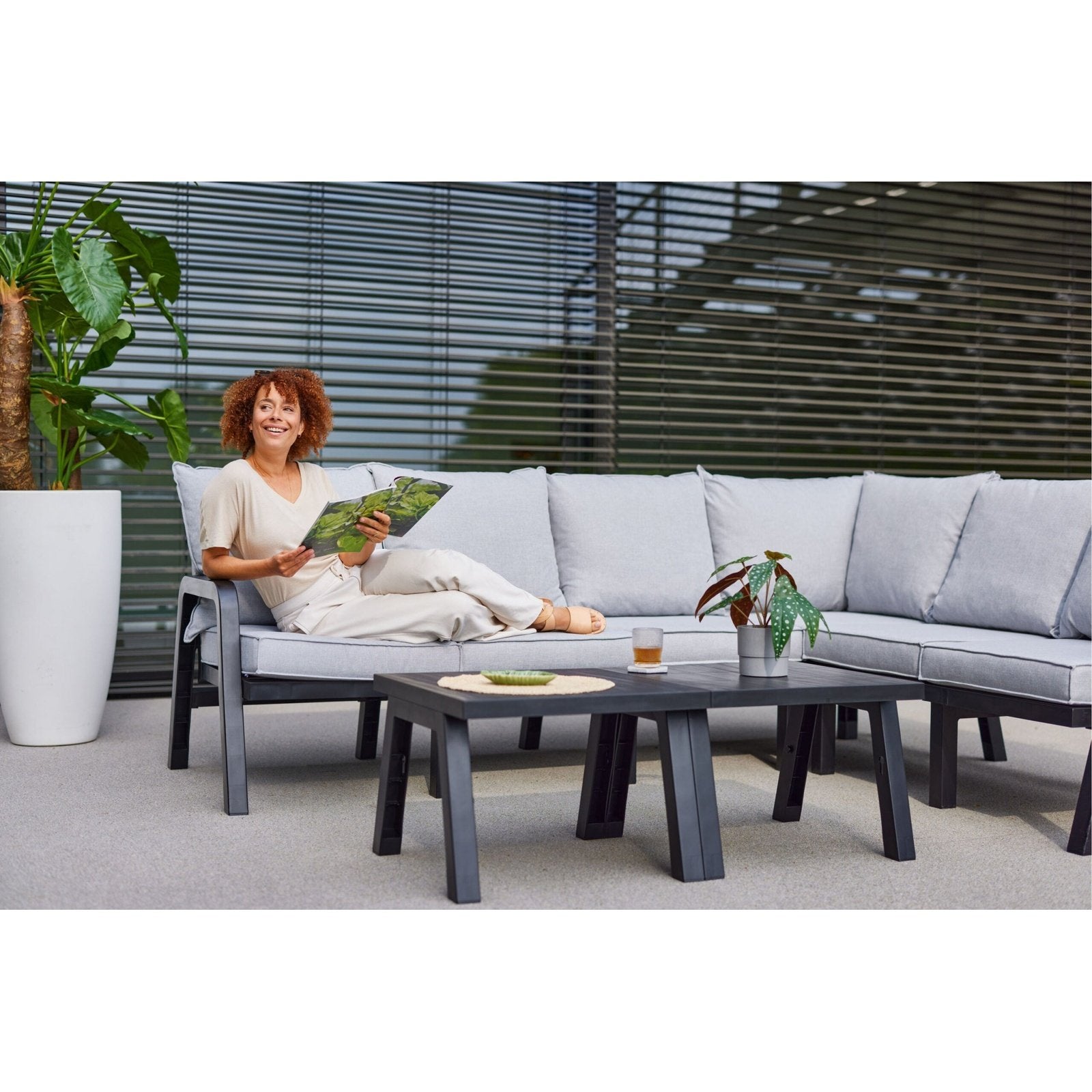 IBIZA Corner Set L with 2 tables - -Nordstrand Møbler og Interiør -Nordstrand Møbler og Interiør