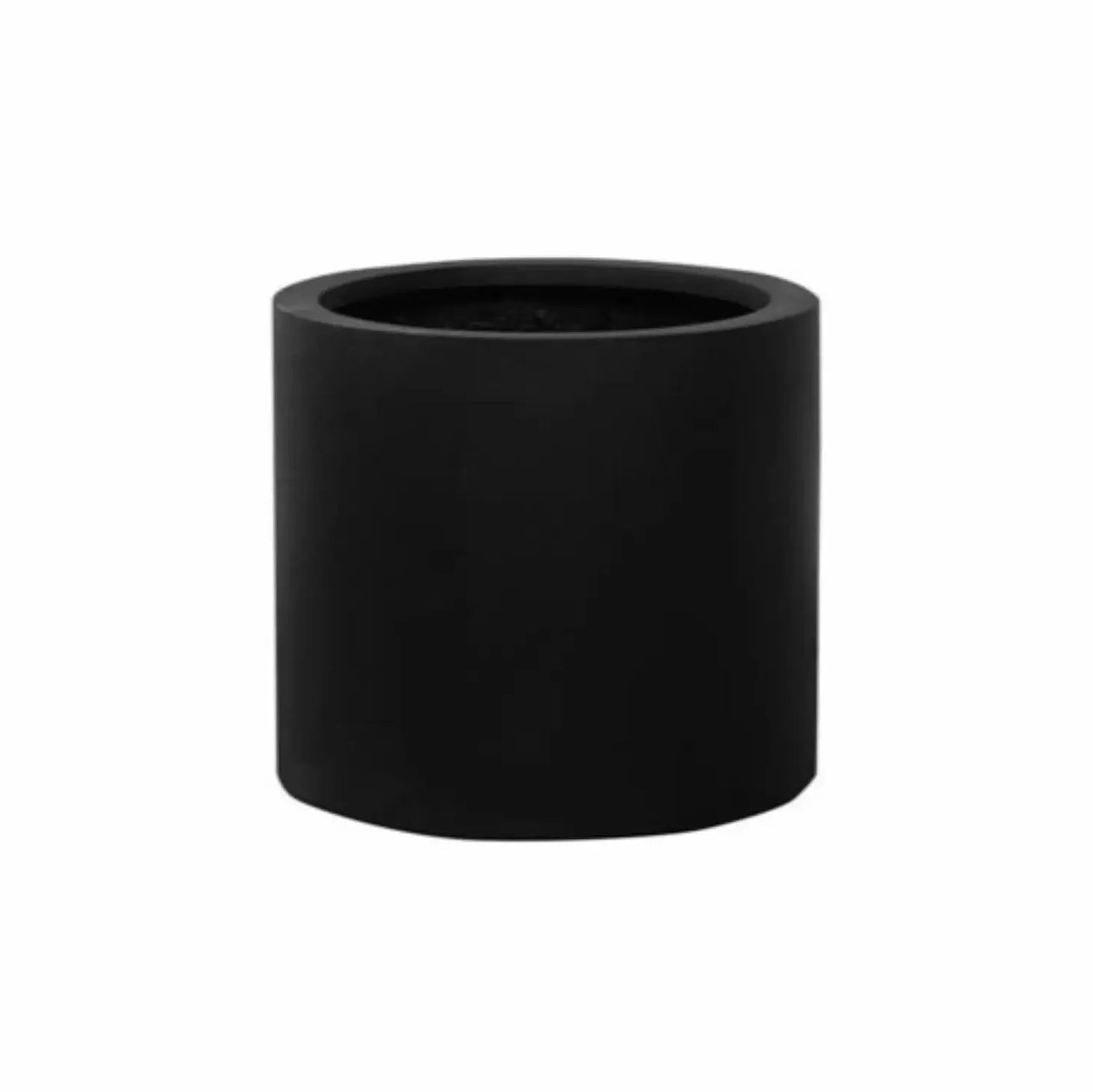 Fiberstone Round plain matt black Homefactory