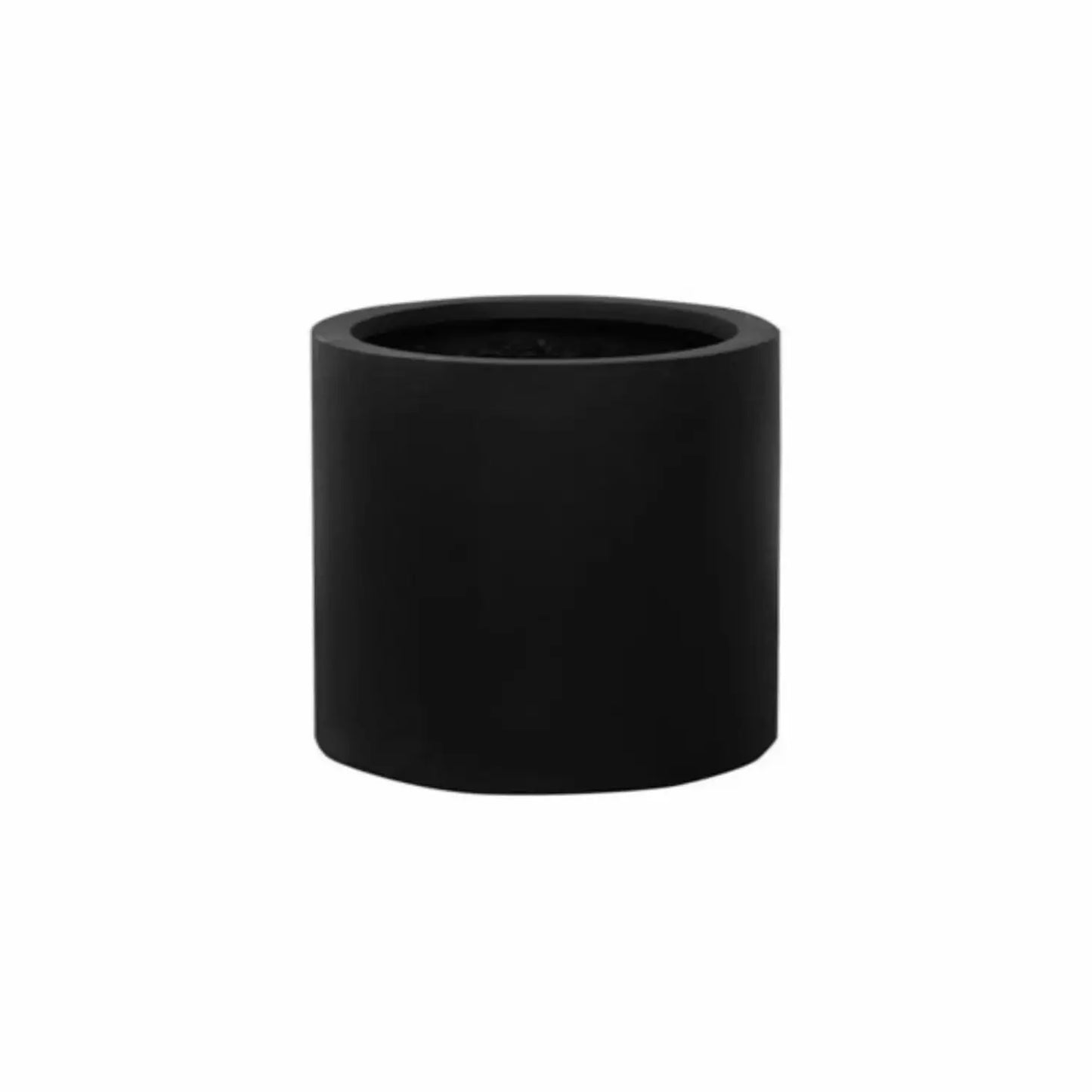 Fiberstone Round plain matt black Homefactory