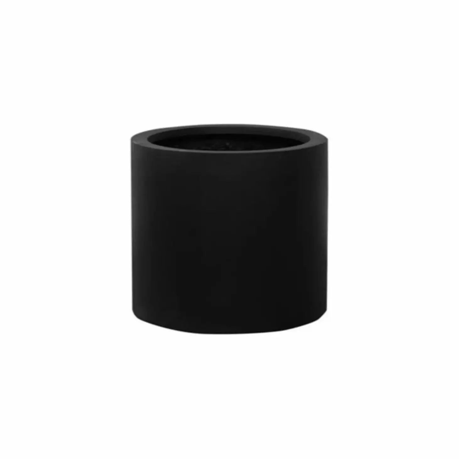 Fiberstone Round plain matt black Homefactory