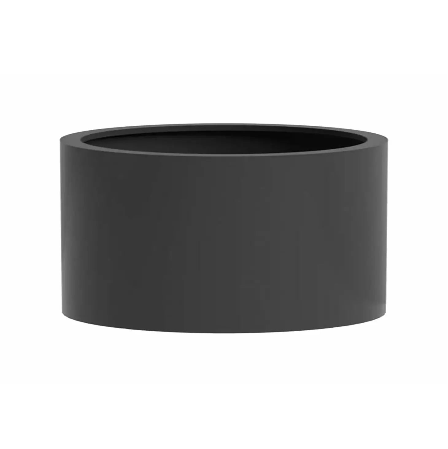 Fiberstone Round plain matt black Homefactory