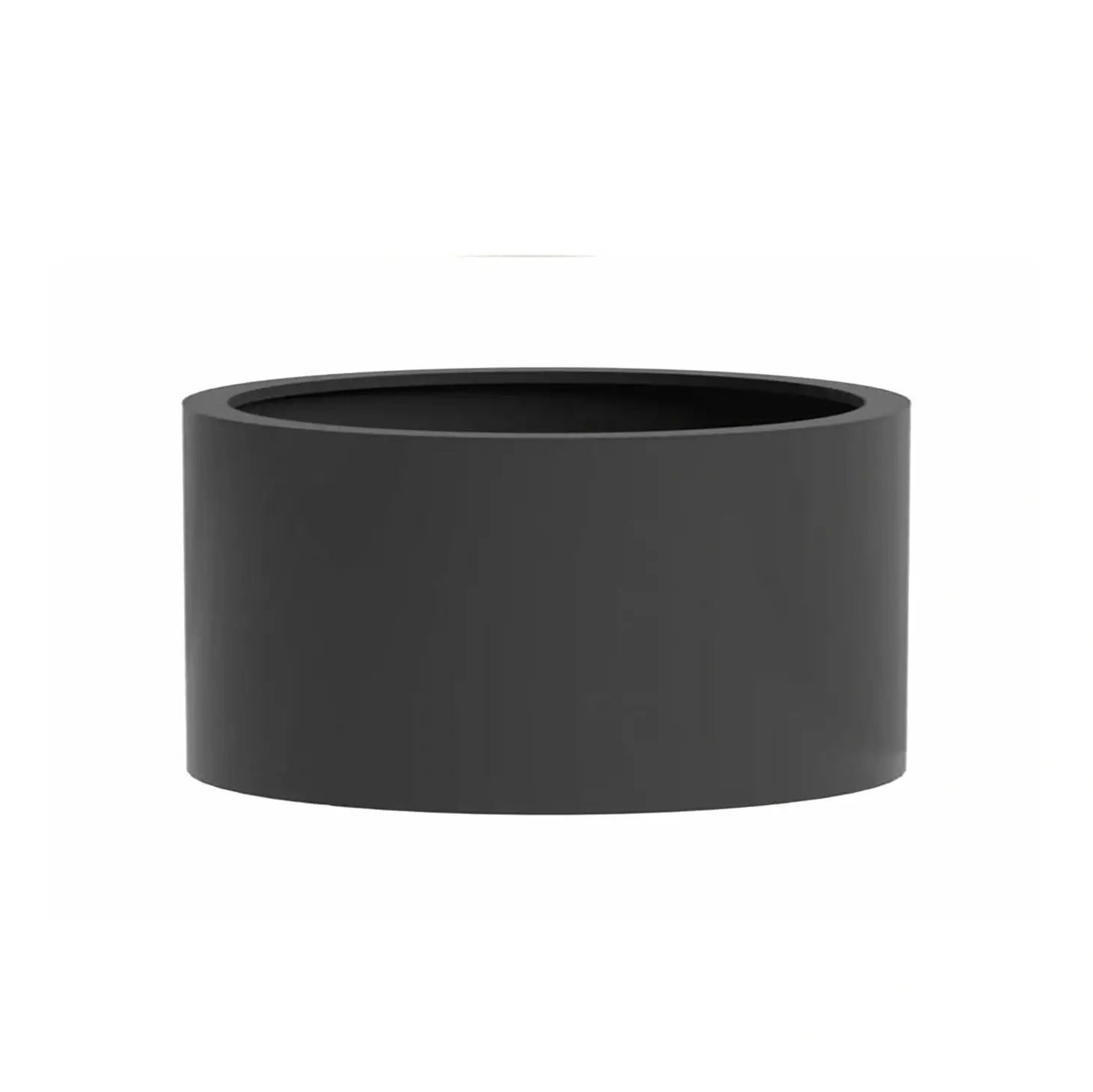 Fiberstone Round plain matt black Homefactory