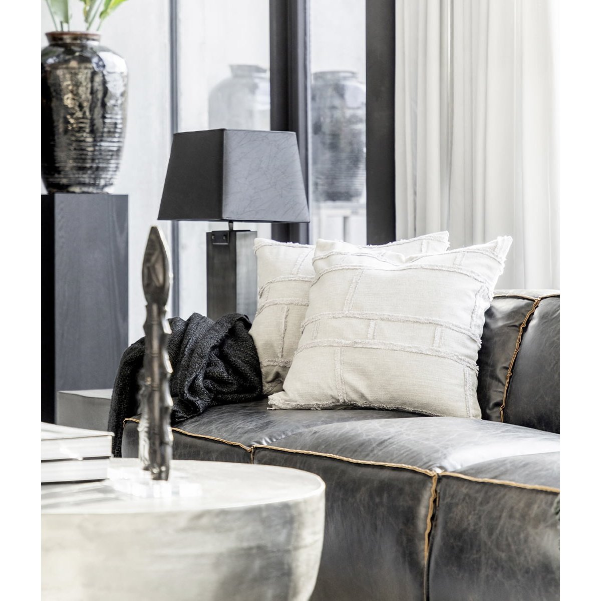 ABSTRACT Putetrekk FRINGE CREAM - -Artwood -Nordstrand Møbler og Interiør