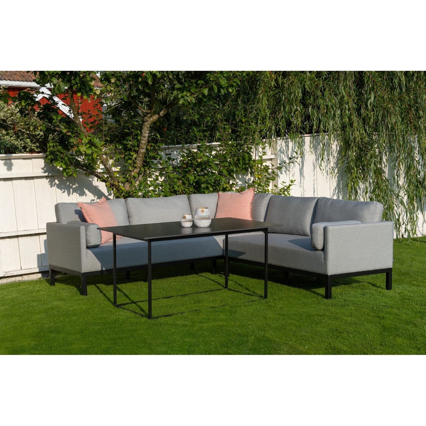 Evie spisevinkel sofa - Sunbrella lead chiné - Sofa-Hartman -Nordstrand Møbler og Interiør