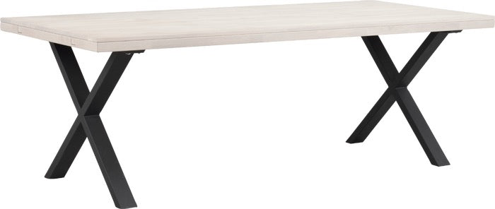 Brooklyn spisebord 95x220 cm - Hvitpigmentert