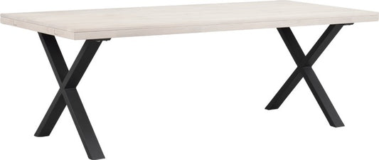 Brooklyn spisebord 95x220 cm - Hvitpigmentert