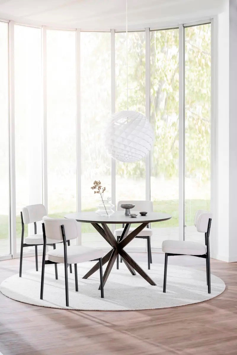 CALVERTON Ø120x75 - Mørk brun eik
